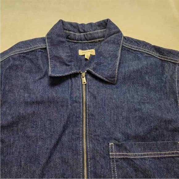 Anthropologie Dark Wash Denim Mini Shift Dress – Long Sleeve, NWT Size M - Picture 5 of 9